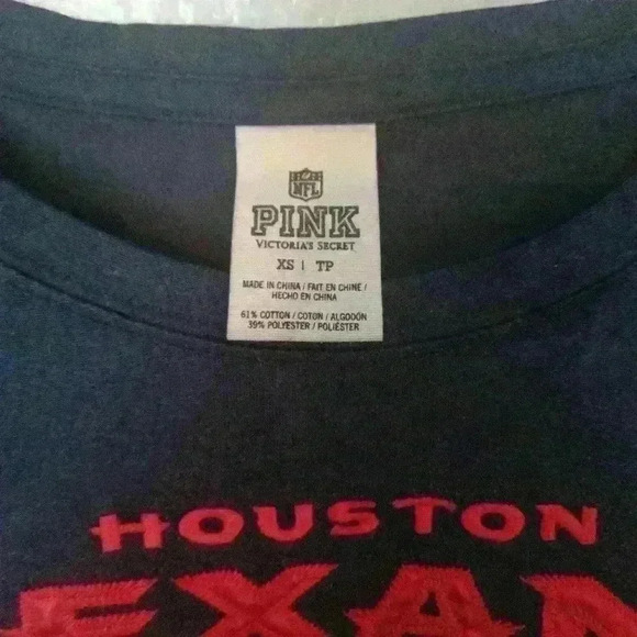 NFL Pink Victoria Secret Houston Texans Game Shirt - Picture 9 of 15
